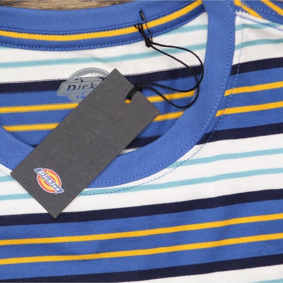 NWT Dickies Utility Clean Stripe Pocket Cotton T-Shirt Tee Cobalt Stripe Blue M - Picture 4 of 6